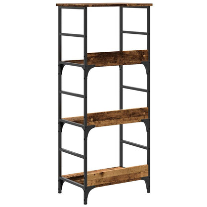 Boekenkast 50x33x117,5 cm bewerkt hout oud houtkleurig