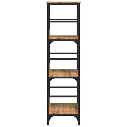 Boekenkast 50x33x117,5 cm bewerkt hout artisanaal eikenkleur