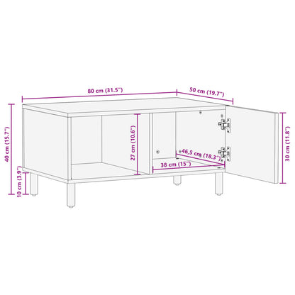 Salontafel 80x50x40 cm bewerkt hout zwart