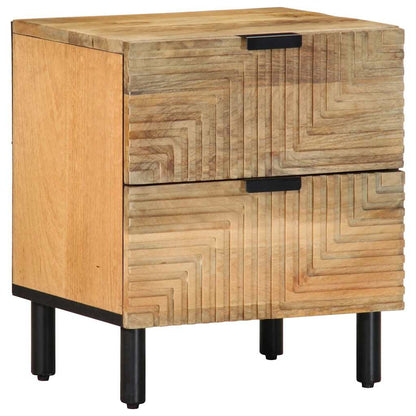 Nachtkastjes 2 st 40x33x46 cm massief mangohout bruin