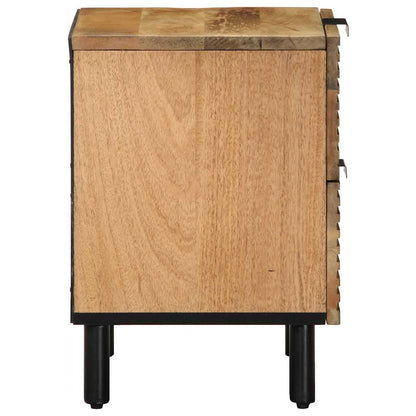 Nachtkastjes 2 st 40x33x46 cm massief mangohout bruin