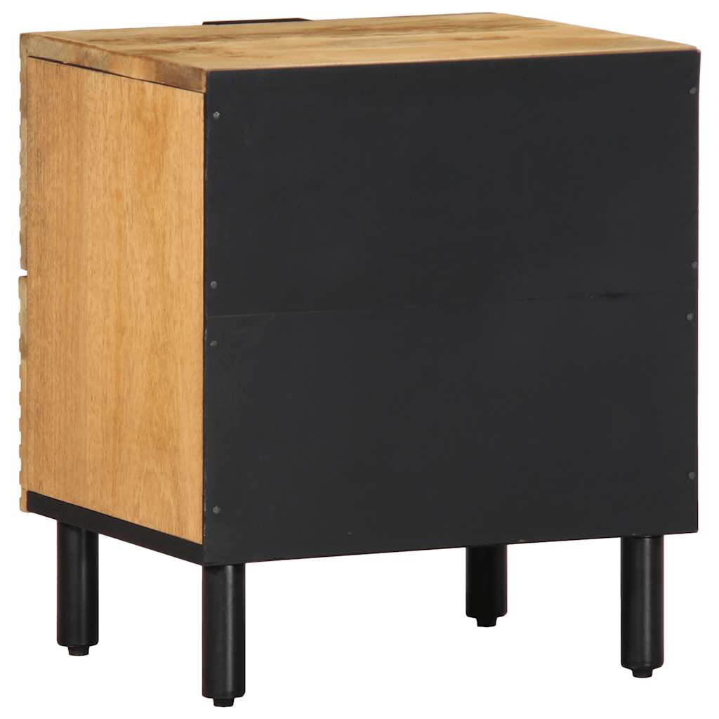 Nachtkastjes 2 st 40x33x46 cm massief mangohout bruin
