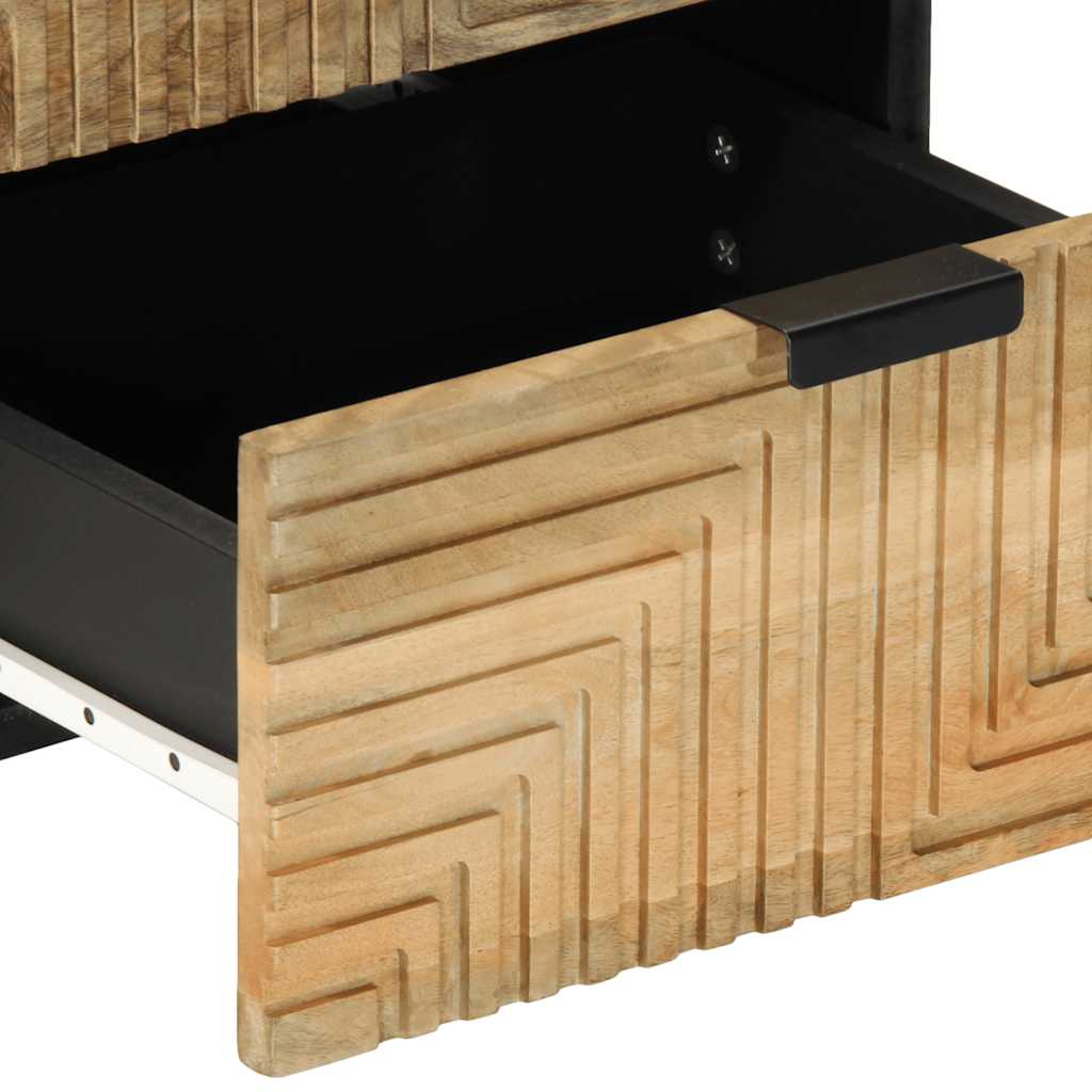 Nachtkastjes 2 st 40x33x46 cm massief mangohout bruin
