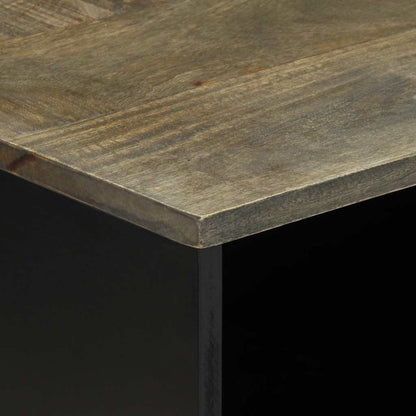 Salontafel 80x50x40 cm massief mangohout lichtgrijs