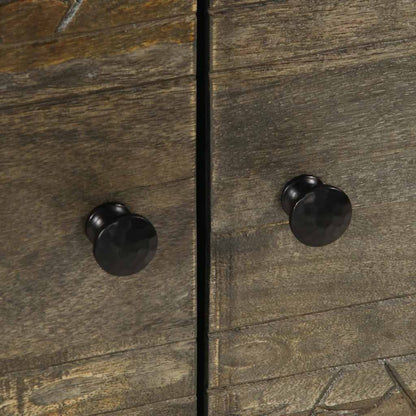 Salontafel 80x50x40 cm massief mangohout lichtgrijs
