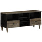 Tv-meubel 100x33x46 cm massief mangohout zwart