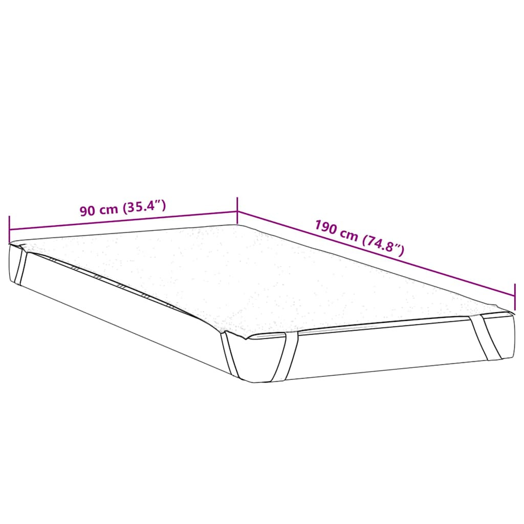Matrasbeschermer waterdicht 90x190 cm wit