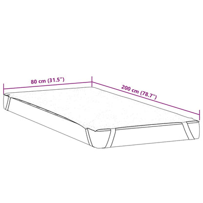 Matrasbeschermer waterdicht 80x200 cm wit