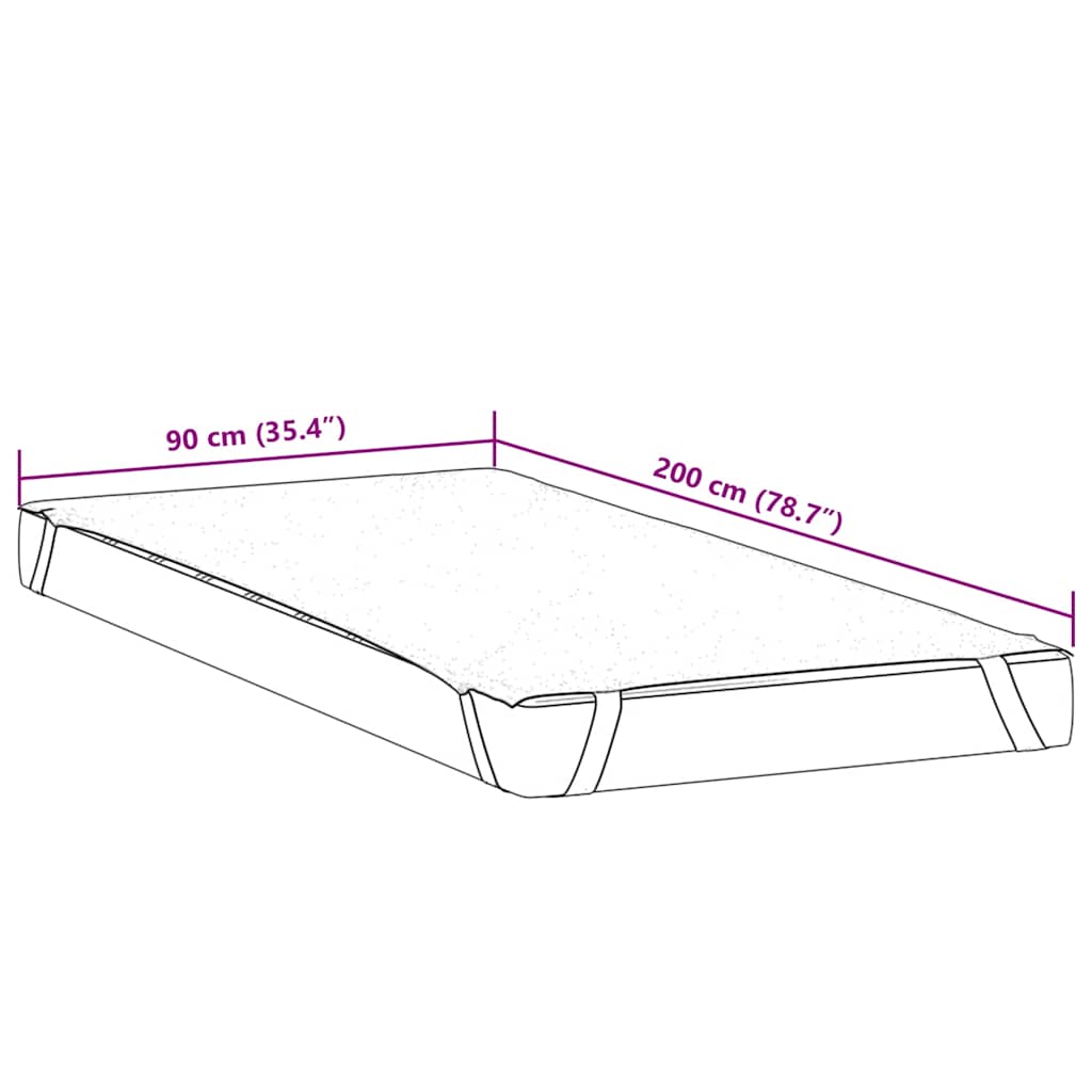 Matrasbeschermer waterdicht 90x200 cm wit