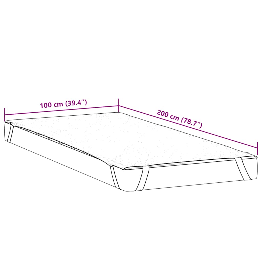 Matrasbeschermer waterdicht 100x200 cm wit