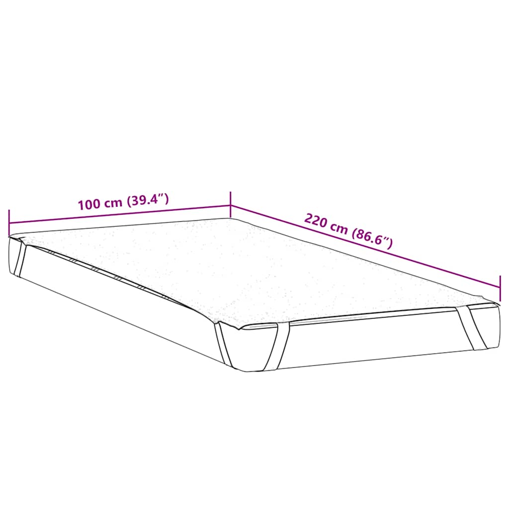 Matrasbeschermer waterdicht 100x220 cm wit