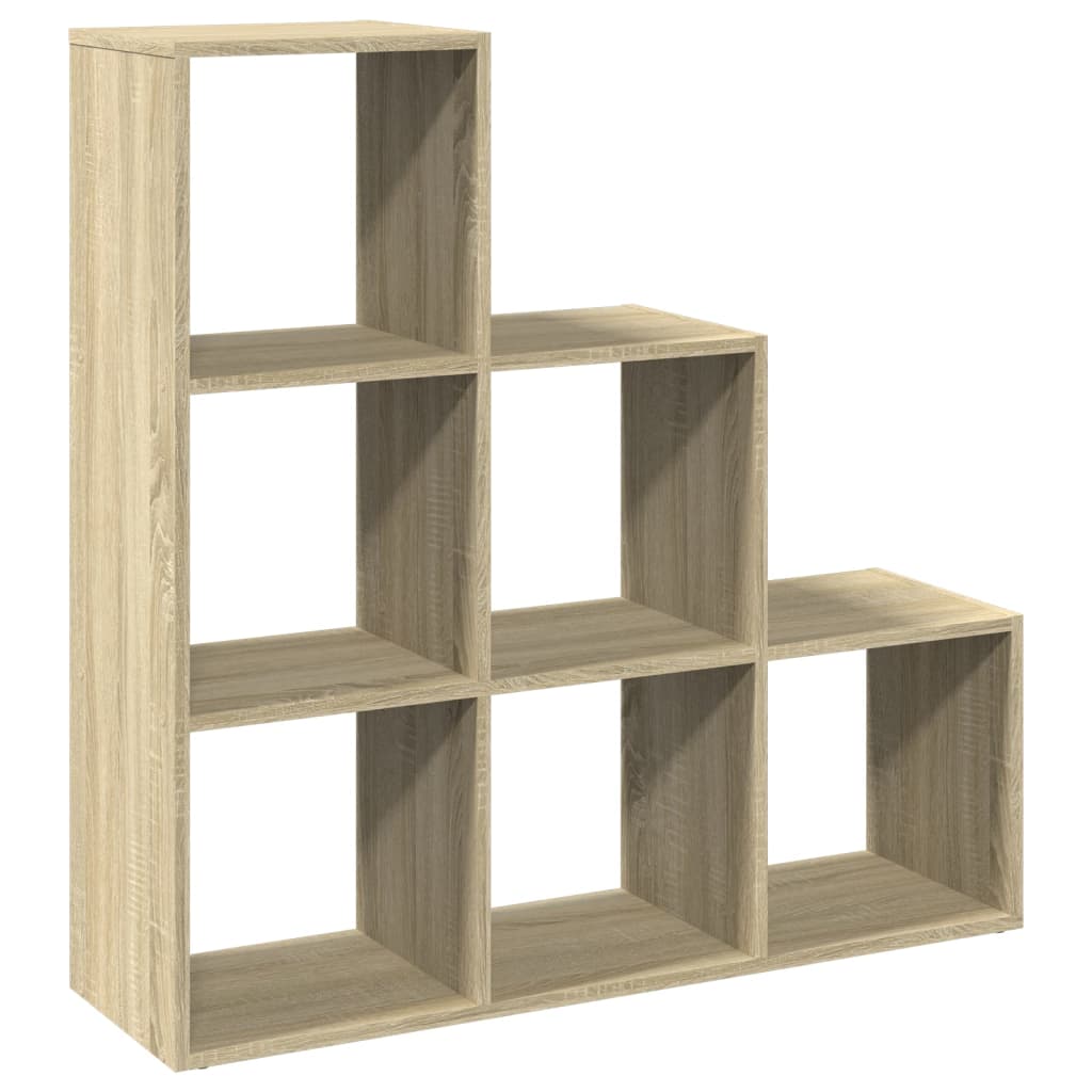 Kamerscherm / boekenkast 3-laags 99x29x99 cm hout sonoma eiken
