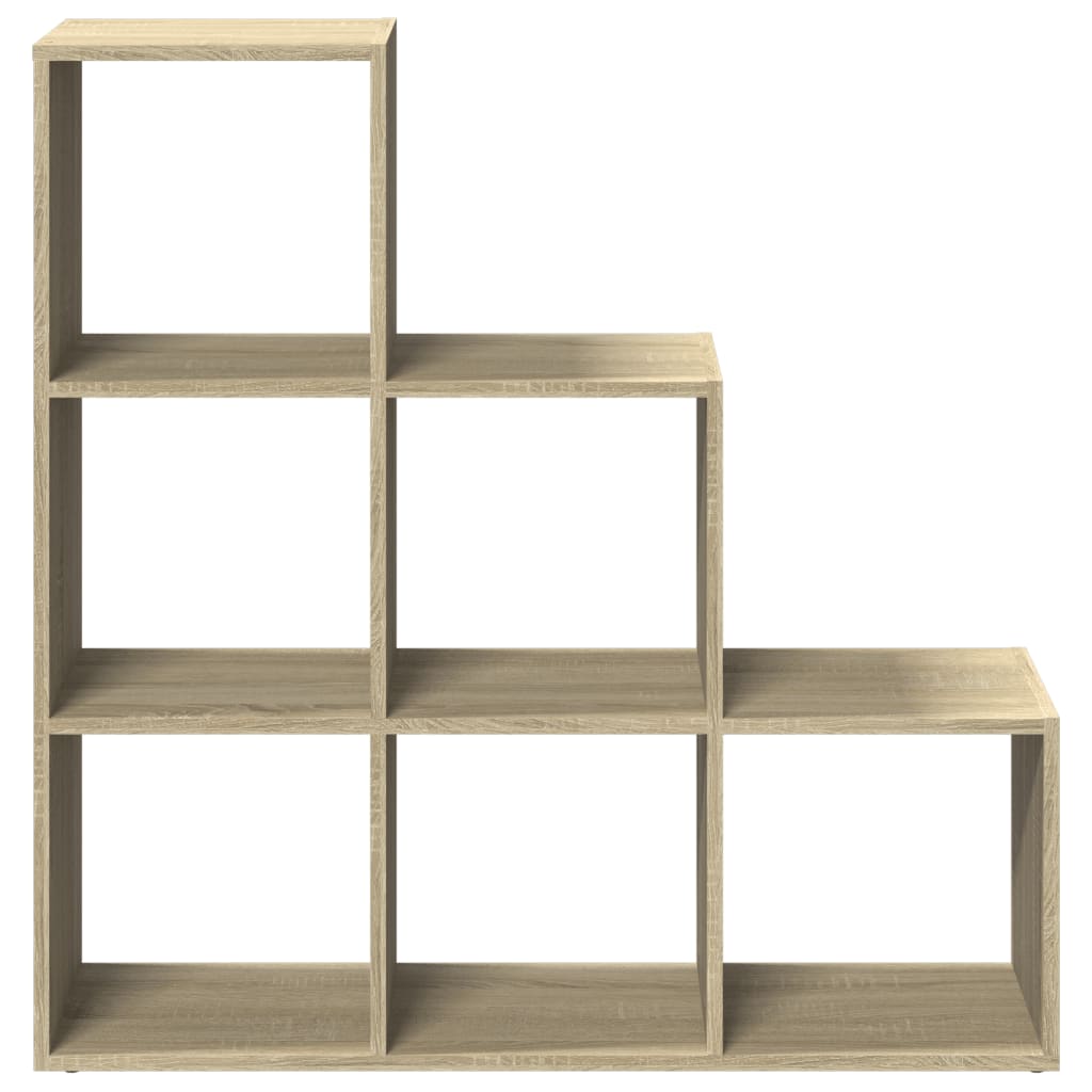 Kamerscherm / boekenkast 3-laags 99x29x99 cm hout sonoma eiken