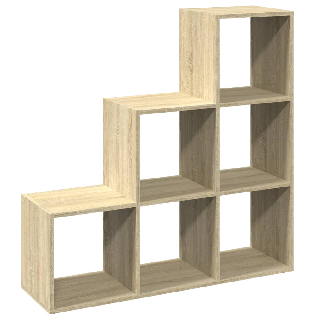Kamerscherm / boekenkast 3-laags 99x29x99 cm hout sonoma eiken