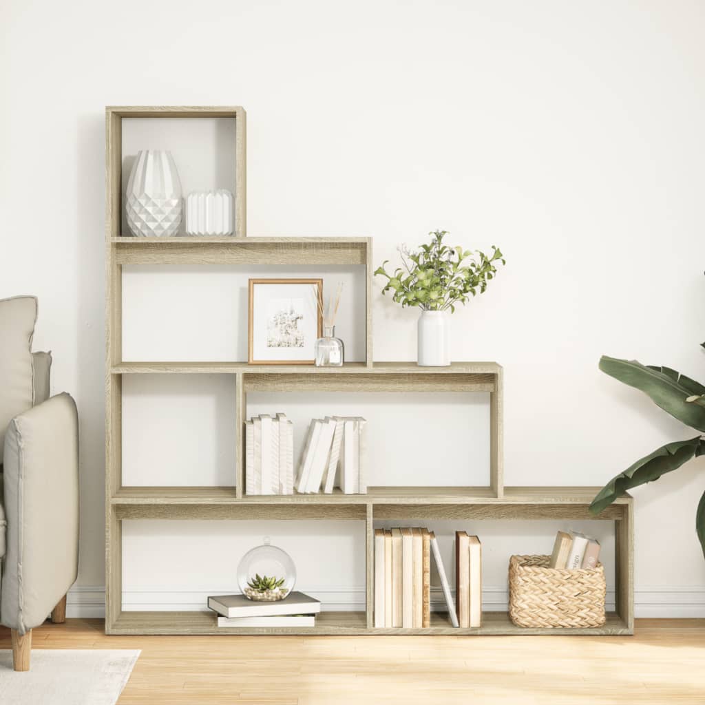 Kamerscherm / boekenkast 143,5x29x143,5 cm hout sonoma eiken