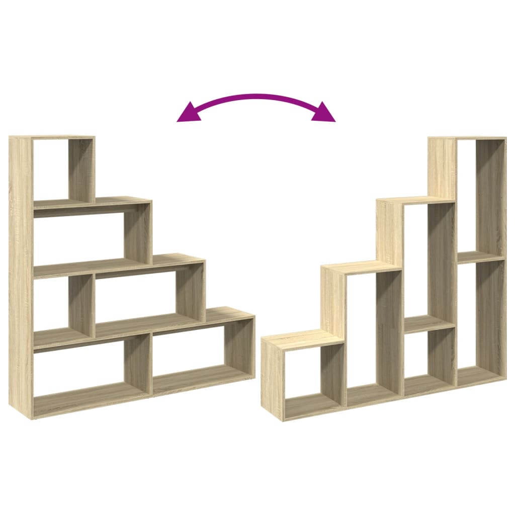 Kamerscherm / boekenkast 143,5x29x143,5 cm hout sonoma eiken