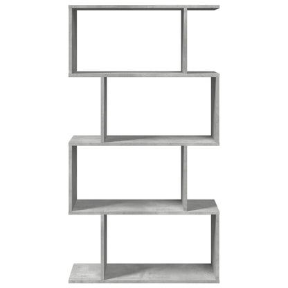 Kamerscherm / boekenkast 4-laags 70x24x129 cm hout betongrijs