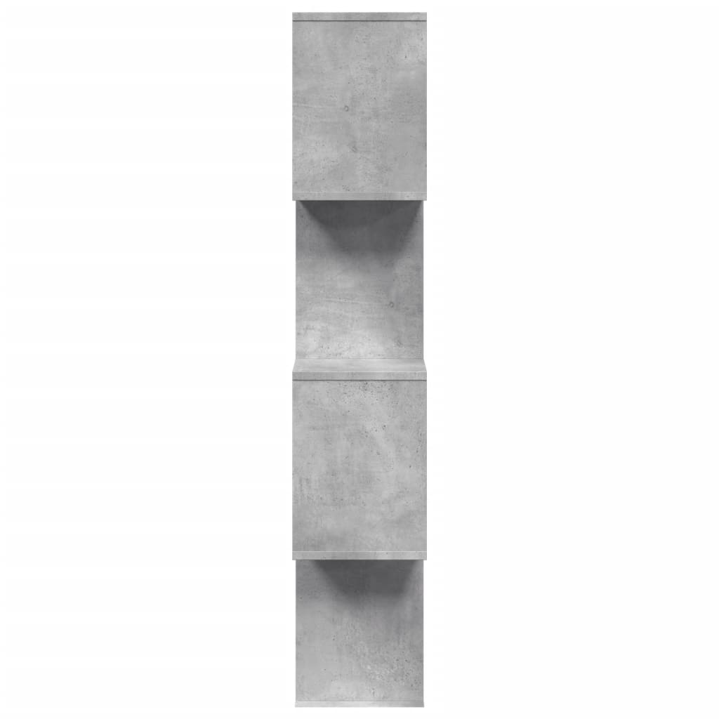 Kamerscherm / boekenkast 4-laags 70x24x129 cm hout betongrijs