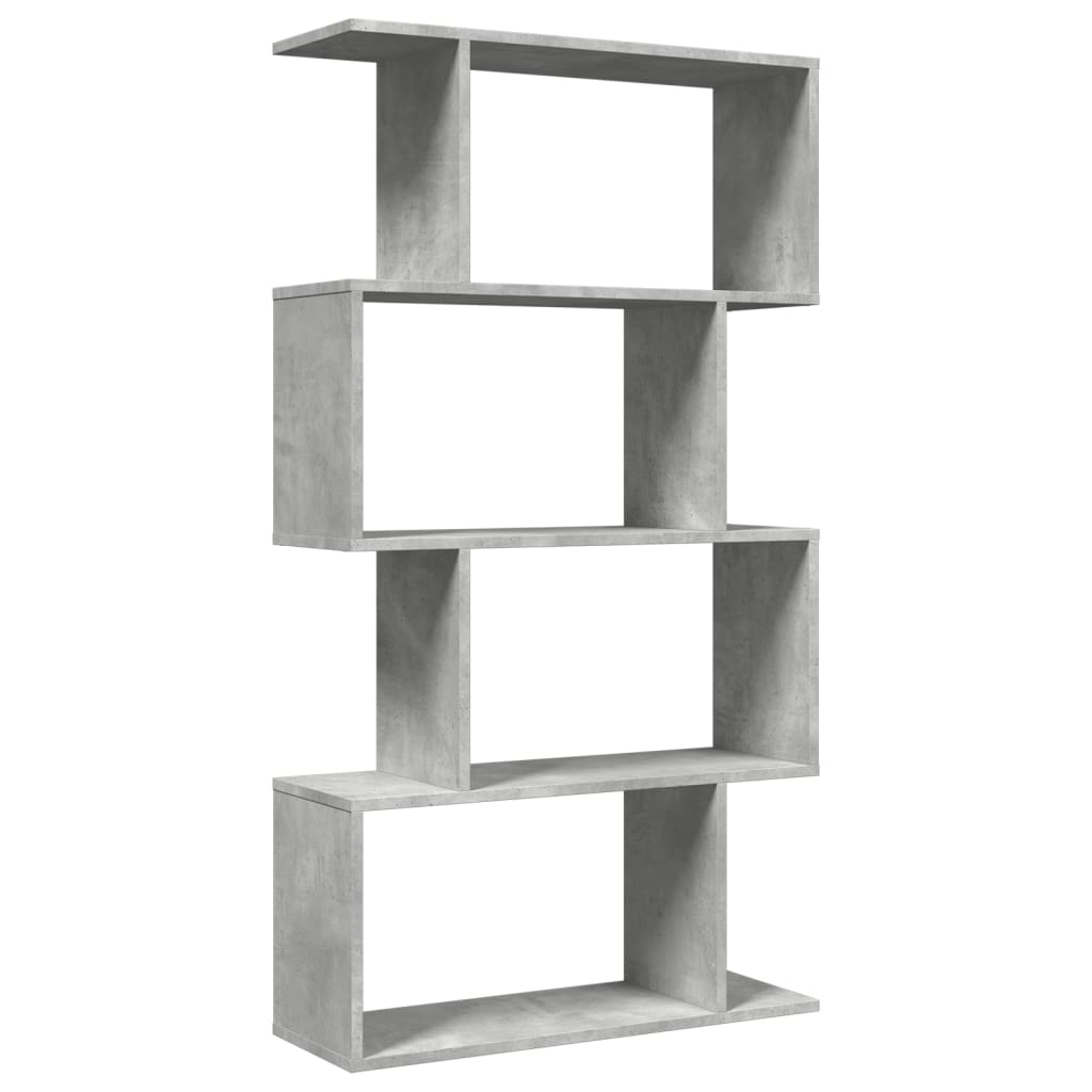 Kamerscherm / boekenkast 4-laags 70x24x129 cm hout betongrijs