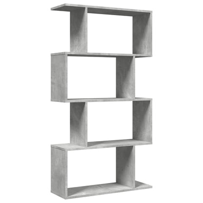 Kamerscherm / boekenkast 4-laags 70x24x129 cm hout betongrijs