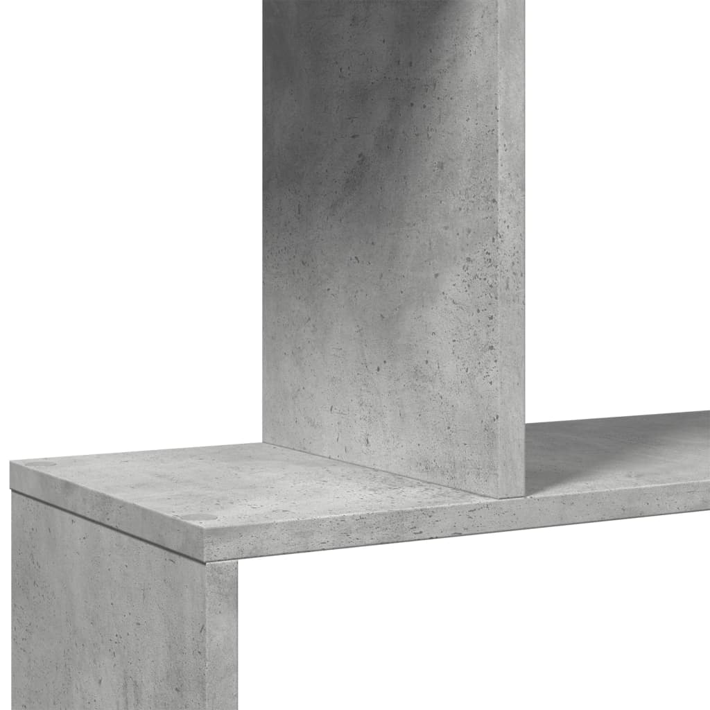 Kamerscherm / boekenkast 4-laags 70x24x129 cm hout betongrijs