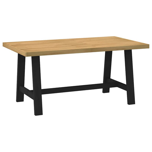 Eettafel NOAIN A-vormige poten 160x90x75 cm massief hout