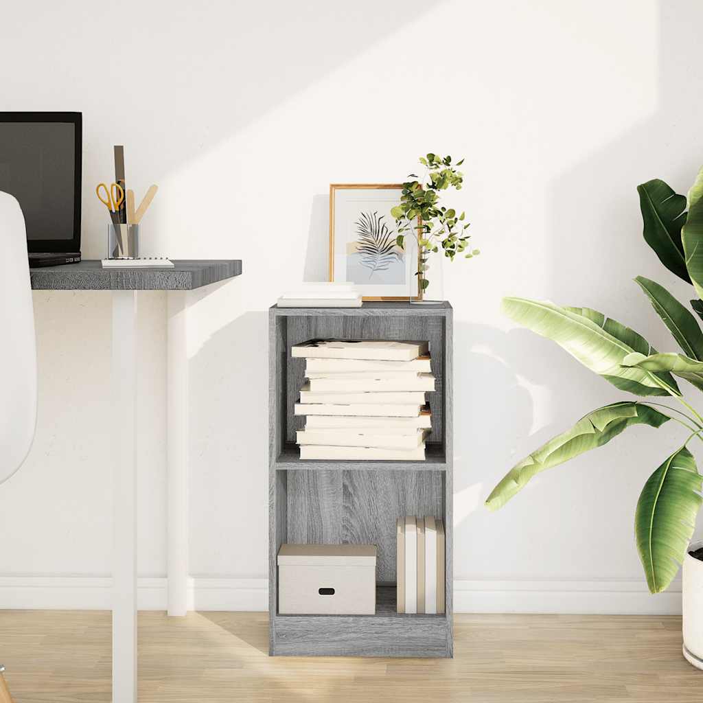 Boekenkast 40x24x76 cm bewerkt hout grijs sonoma eikenkleurig