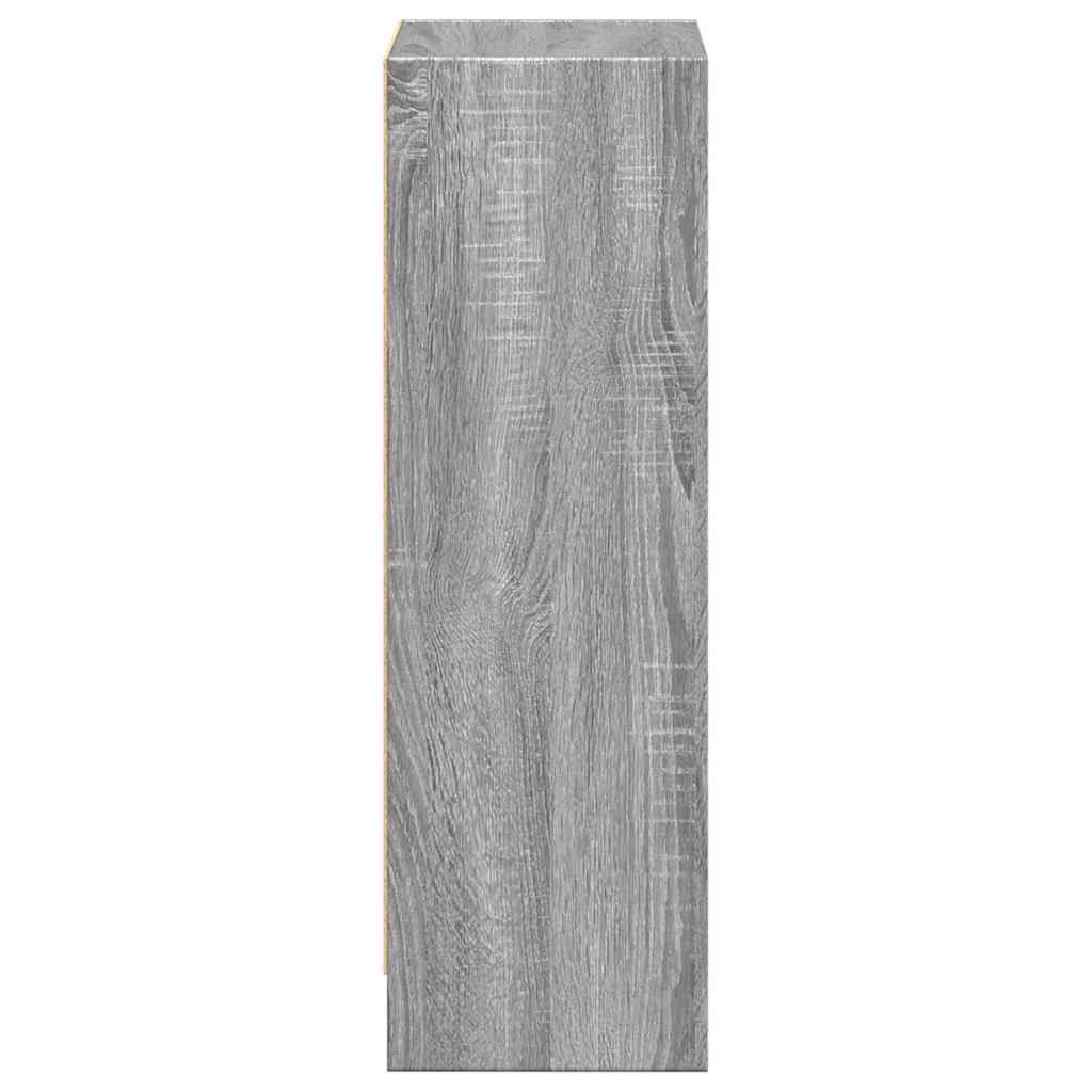 Boekenkast 40x24x76 cm bewerkt hout grijs sonoma eikenkleurig
