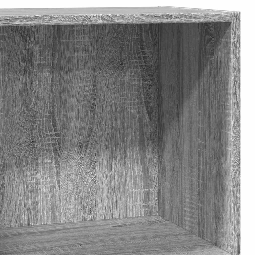 Boekenkast 40x24x76 cm bewerkt hout grijs sonoma eikenkleurig