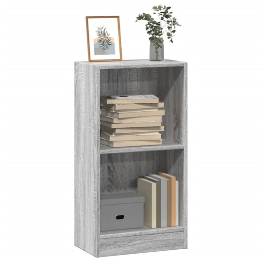 Boekenkast 40x24x76 cm bewerkt hout grijs sonoma eikenkleurig
