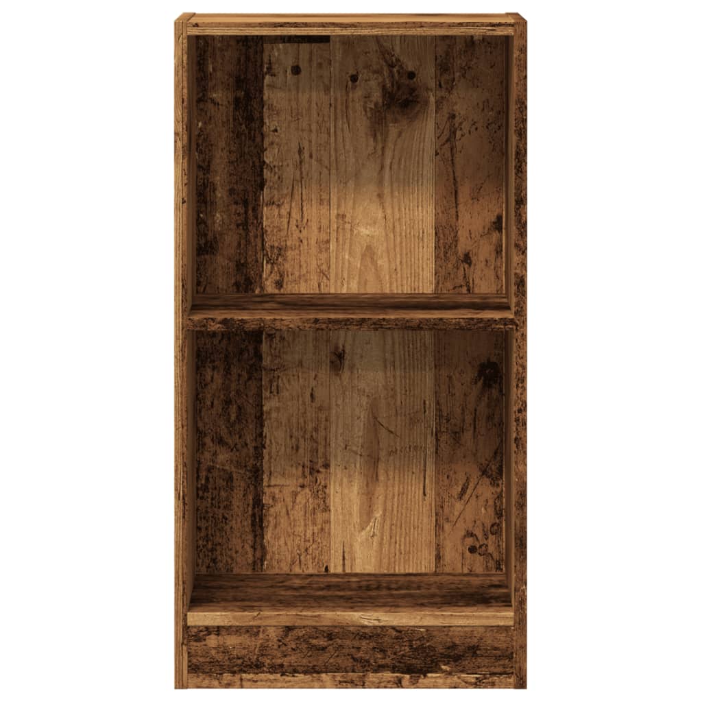 Boekenkast 40x24x76 cm bewerkt hout oud houtkleurig
