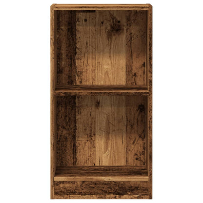 Boekenkast 40x24x76 cm bewerkt hout oud houtkleurig