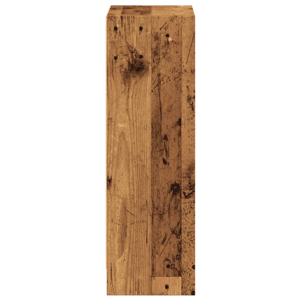 Boekenkast 40x24x76 cm bewerkt hout oud houtkleurig