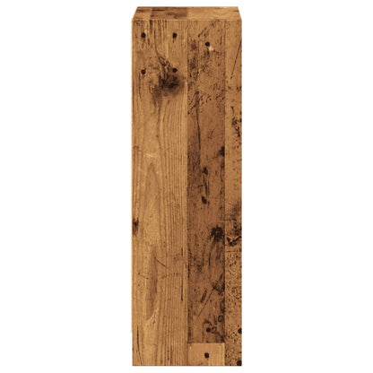 Boekenkast 40x24x76 cm bewerkt hout oud houtkleurig