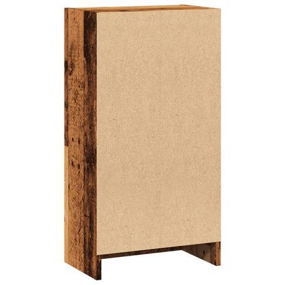 Boekenkast 40x24x76 cm bewerkt hout oud houtkleurig