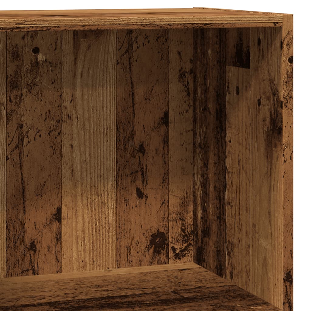 Boekenkast 40x24x76 cm bewerkt hout oud houtkleurig