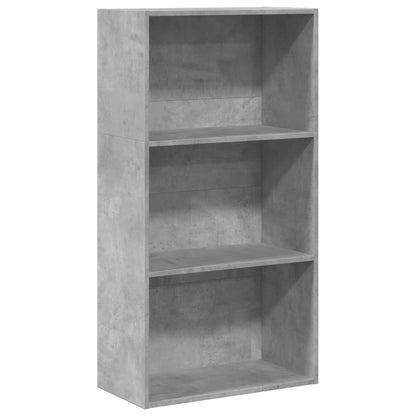 Boekenkast 60x30x114 cm bewerkt hout betongrijs