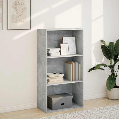 Boekenkast 60x30x114 cm bewerkt hout betongrijs