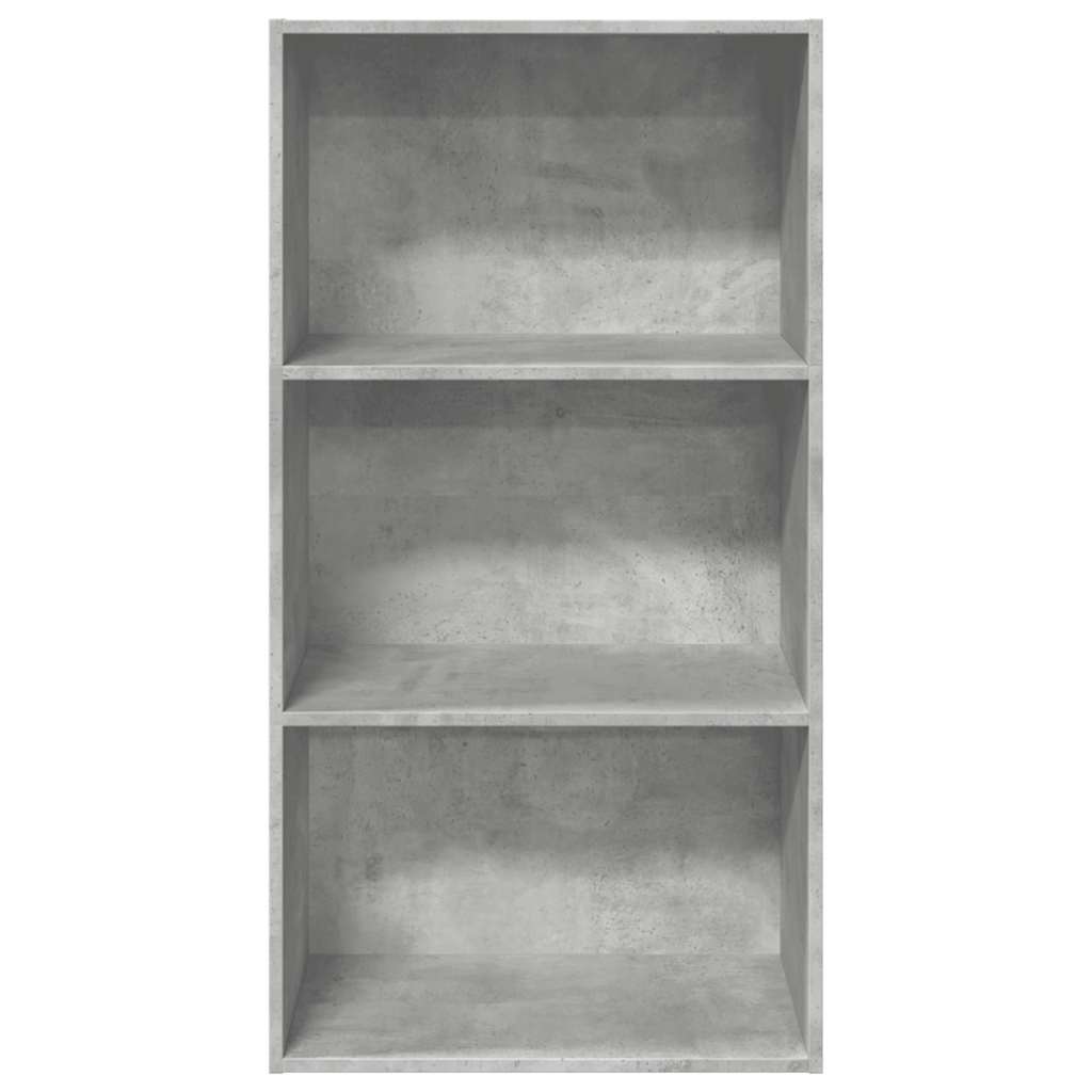 Boekenkast 60x30x114 cm bewerkt hout betongrijs