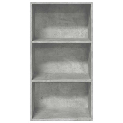 Boekenkast 60x30x114 cm bewerkt hout betongrijs