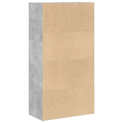 Boekenkast 60x30x114 cm bewerkt hout betongrijs