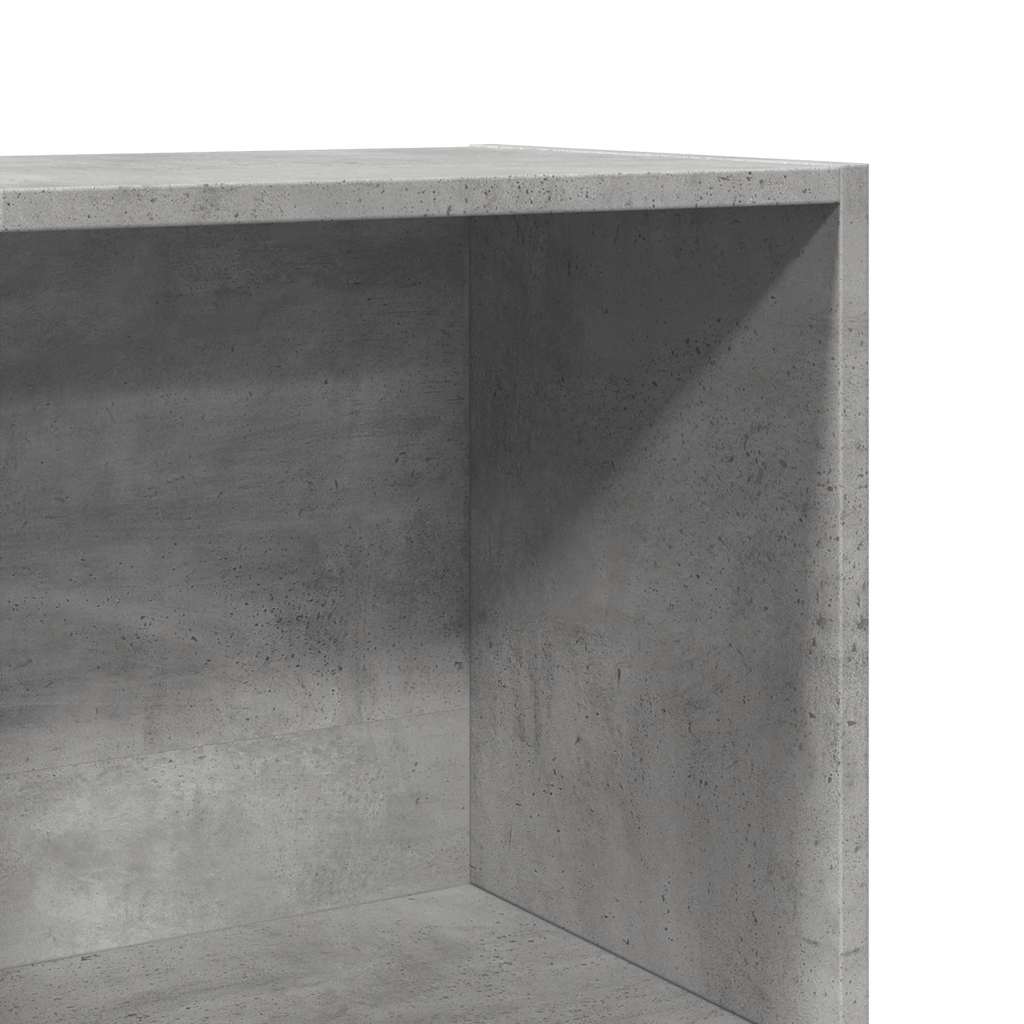 Boekenkast 60x30x114 cm bewerkt hout betongrijs