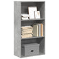 Boekenkast 60x30x114 cm bewerkt hout betongrijs