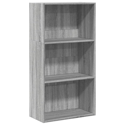 Boekenkast 60x30x114 cm bewerkt hout grijs sonoma eikenkleurig