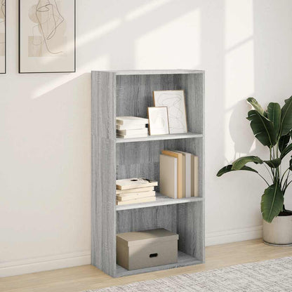 Boekenkast 60x30x114 cm bewerkt hout grijs sonoma eikenkleurig