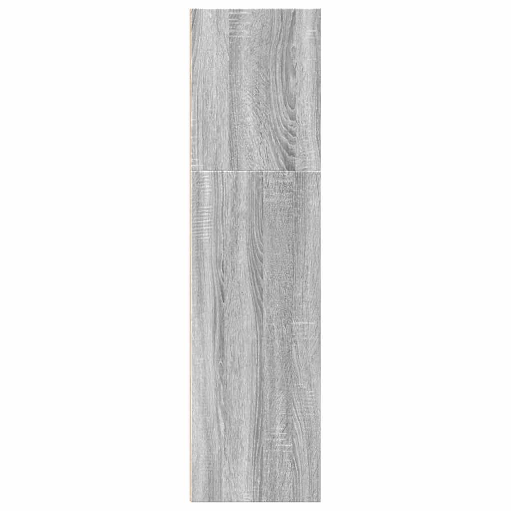 Boekenkast 60x30x114 cm bewerkt hout grijs sonoma eikenkleurig