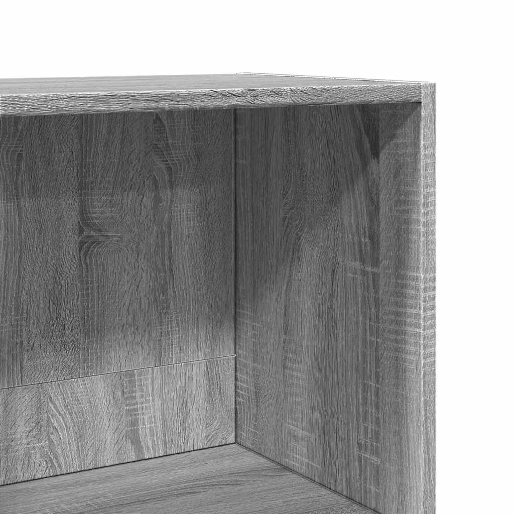 Boekenkast 60x30x114 cm bewerkt hout grijs sonoma eikenkleurig