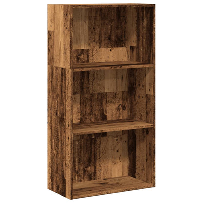 Boekenkast 60x30x114 cm bewerkt hout oud houtkleurig