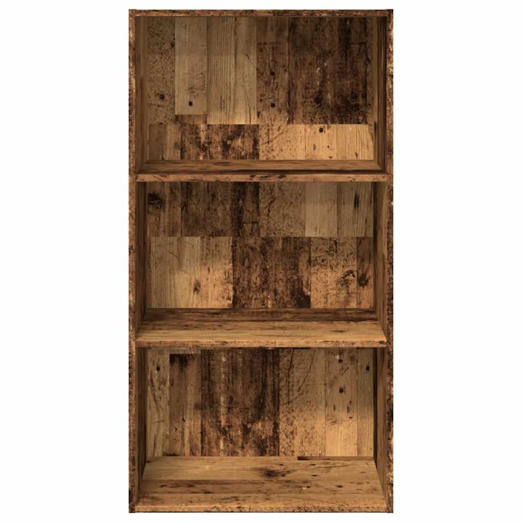 Boekenkast 60x30x114 cm bewerkt hout oud houtkleurig