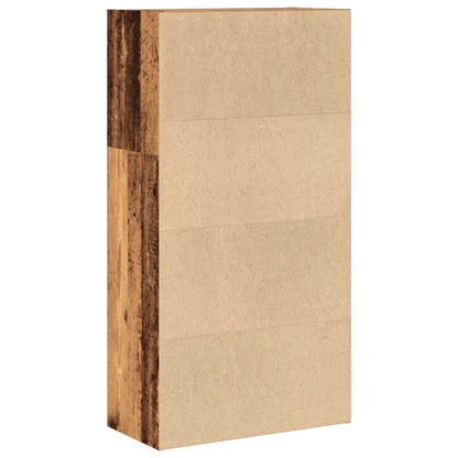 Boekenkast 60x30x114 cm bewerkt hout oud houtkleurig